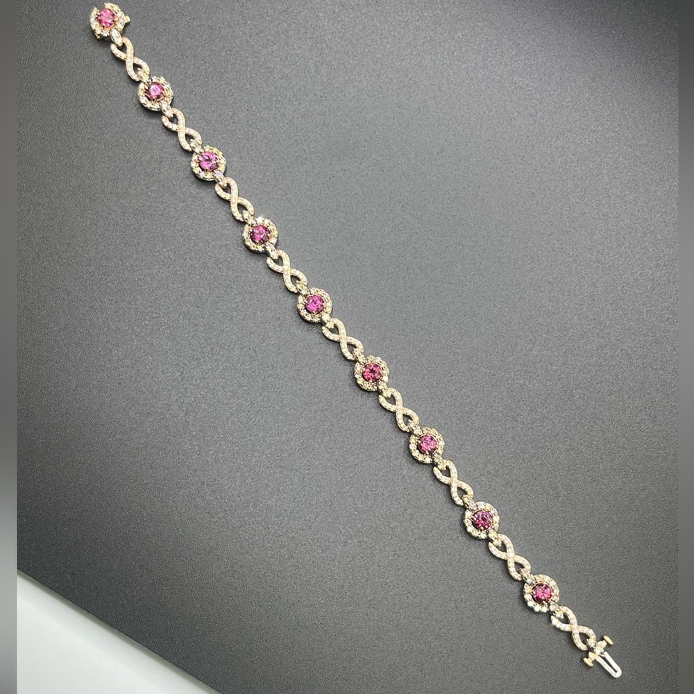 Levian Pink and Gold Bracelet